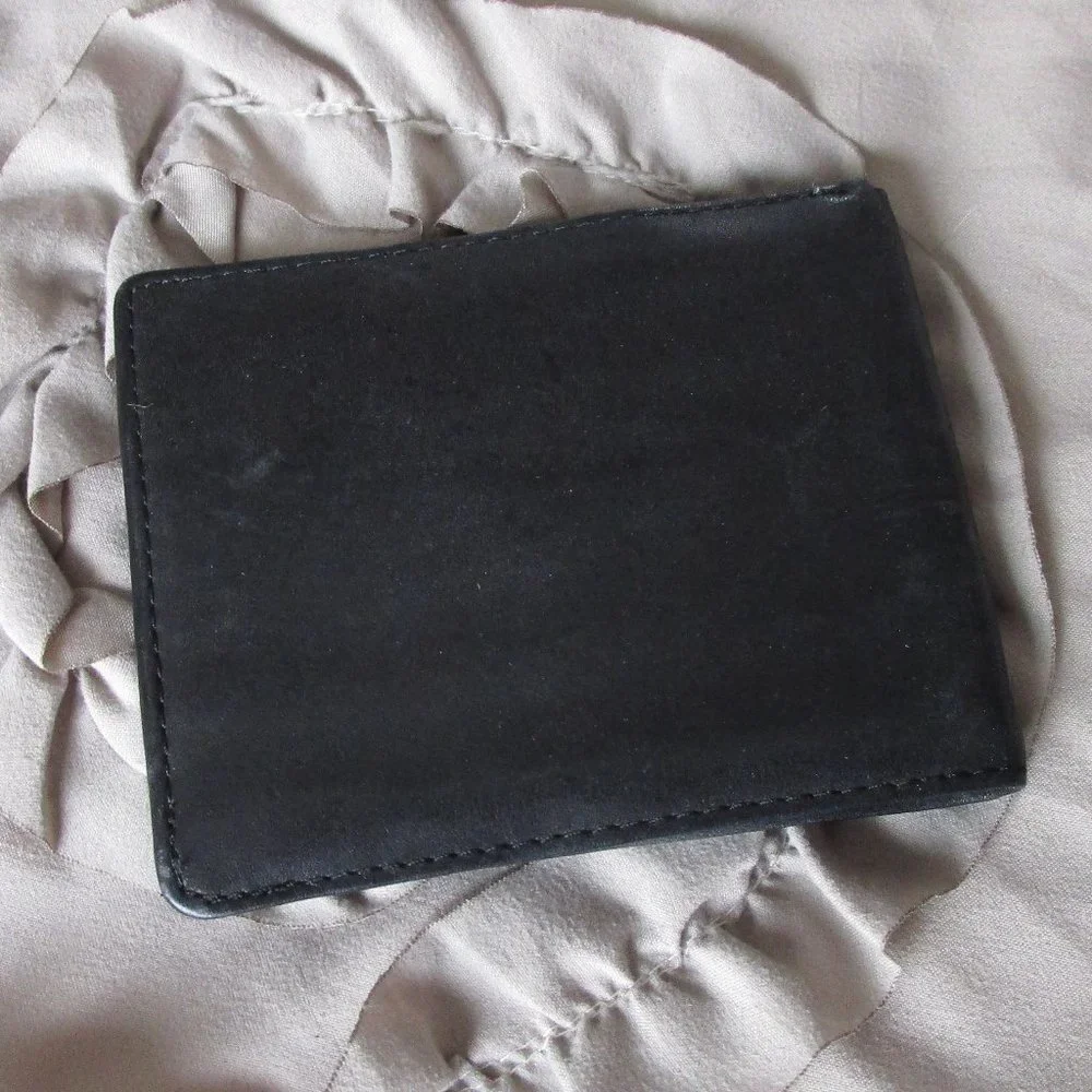 new men's leather folding wallet